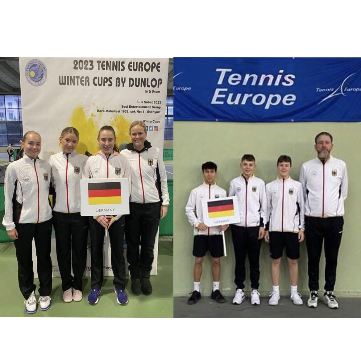 Helene Schnack und Eric Müller am Start für Deutschland  beim Tennis European Cup